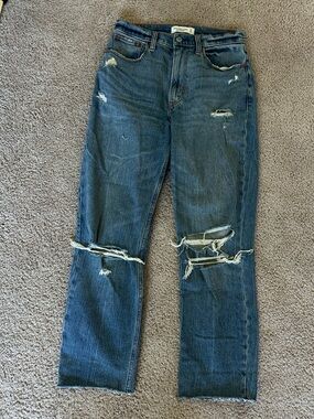 Abercrombie ankle straight jeans